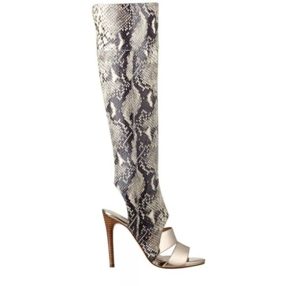 $199 Guess Women’s Condolan Over The Knee Boots Snake Elastic Material Size 6 - Picture 1 of 5